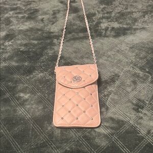Bagdley Mischa Chic Pink/creamy tan Quilted Crossbody Bag NWOT